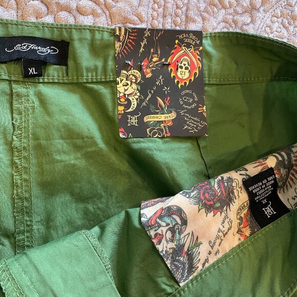 Ed Hardy Women's Lks Heart Skirt In Olive - Picture 4 of 5